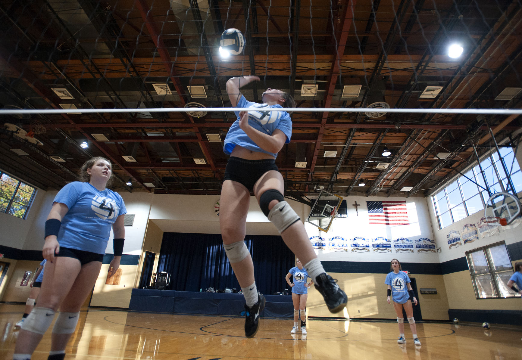 St. Pius X volleyball practice